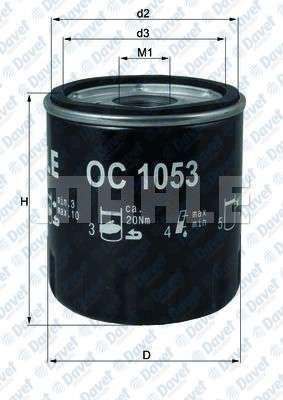 MAHLE OC1053 Yag Filtresi Transporter T5 T6 2.0tdi 09>